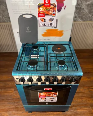 Euroken 60*65 3+1 Standing Cooker With Electric Double Heater Oven