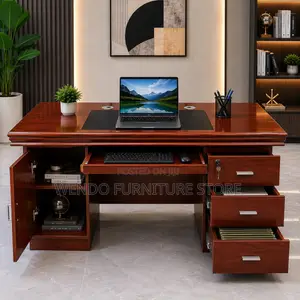 Office Desk; Brown 1400mm Executive Home Office Senior Desk