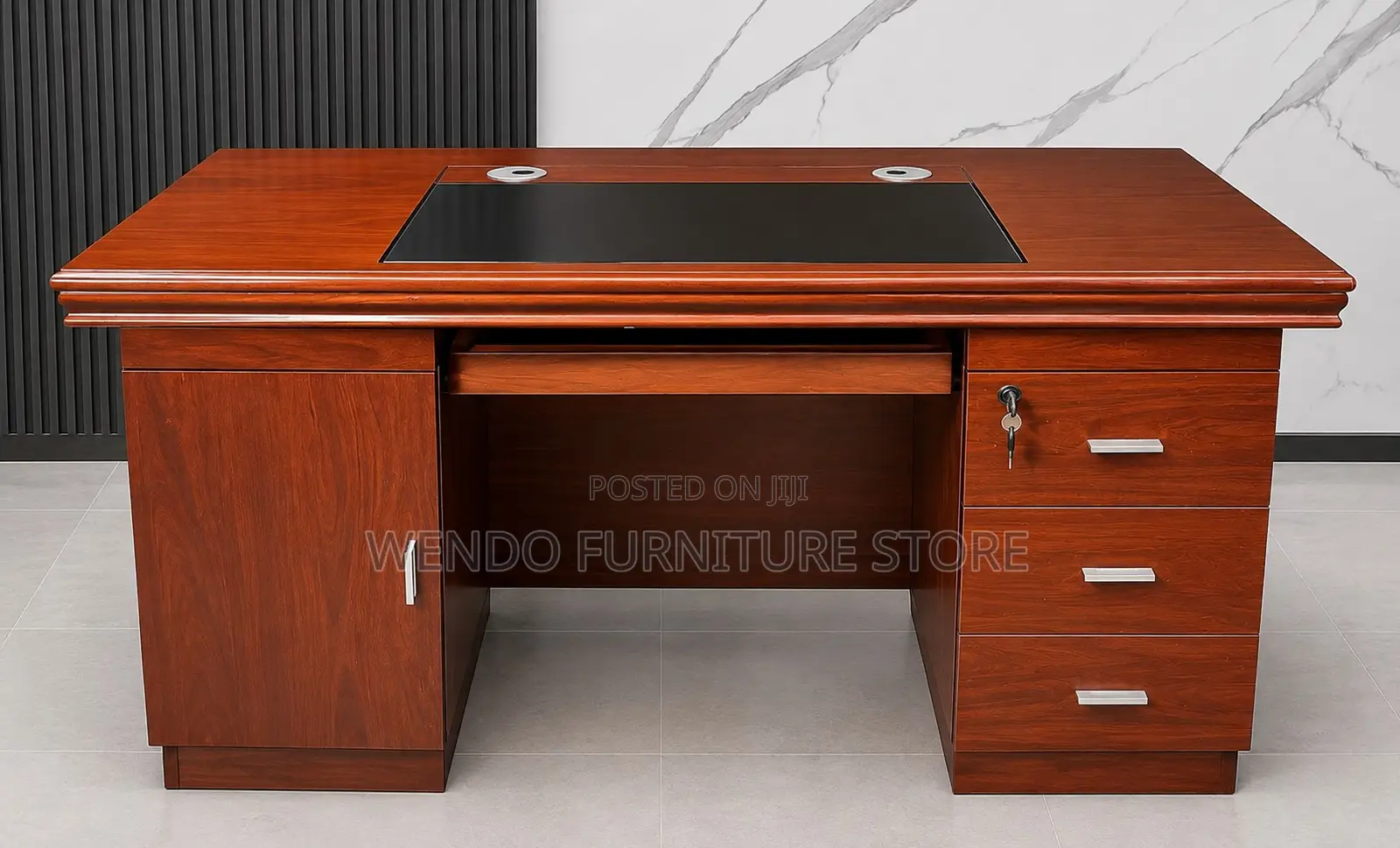 Office Desk; Brown 1400mm Executive Home Office Senior Desk
