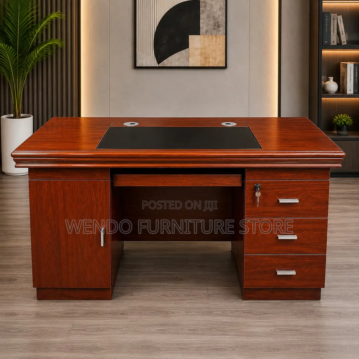 Office Desk; Brown 1400mm Executive Home Office Senior Desk