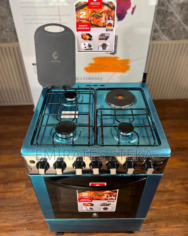 Euroken 60*65 3+1 Standing Cooker With Electric Oven