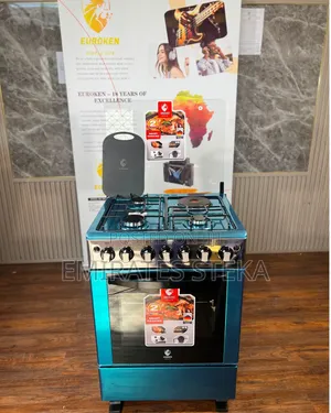 Euroken 60*65 3+1 Standing Cooker With Electric Oven Silver