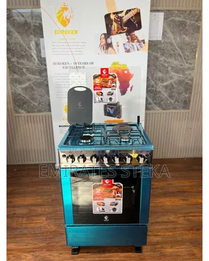 Euroken 60*65 3+1 Standing Cooker With Electric Oven Silver