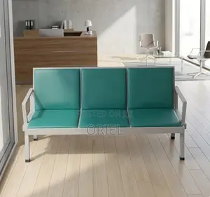 Office Bench : Green 3-Seater Waiting Bench