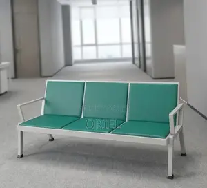 Office Bench : Green 3-Seater Waiting Bench