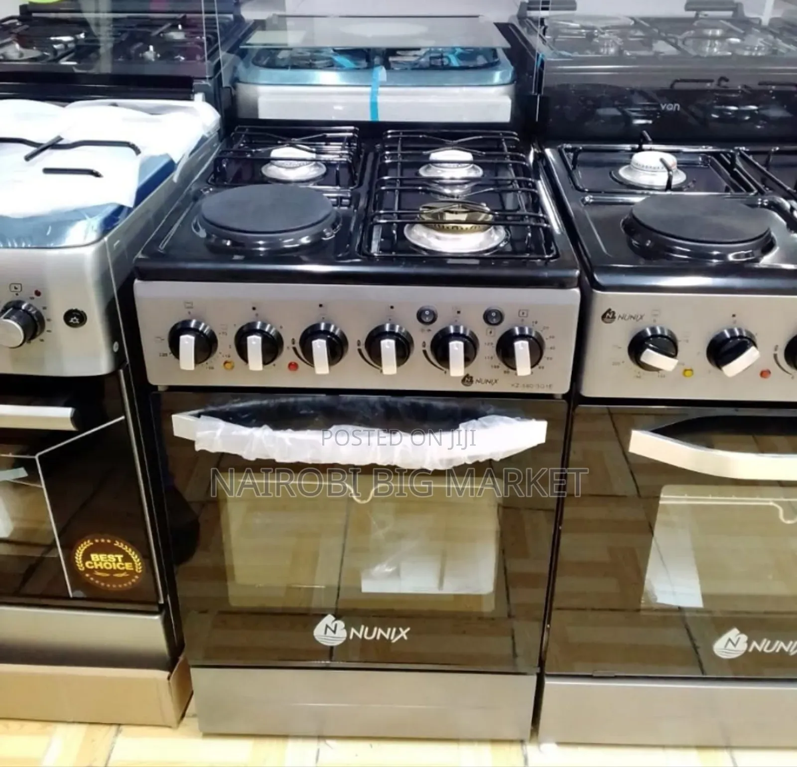 Nunix Big 60×65 3+1 Freestanding Cooker With Electric Oven,Jet Valve