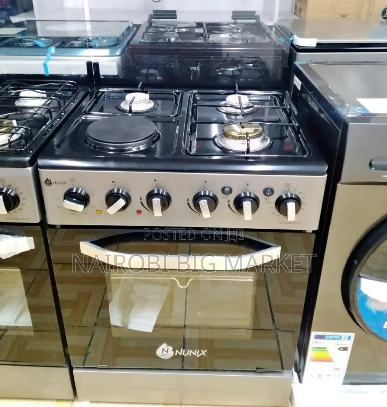 Nunix Big 60×65 3+1 Freestanding Cooker With Electric Oven,Jet Valve