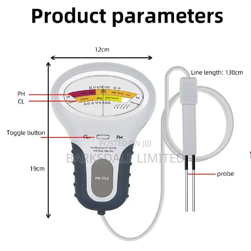 Pool Testing Water Quality Chlorine PH Meter Swimming Pool Aquarium