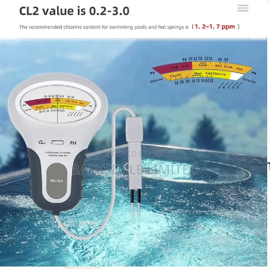Pool Testing Water Quality Chlorine PH Meter Swimming Pool Aquarium