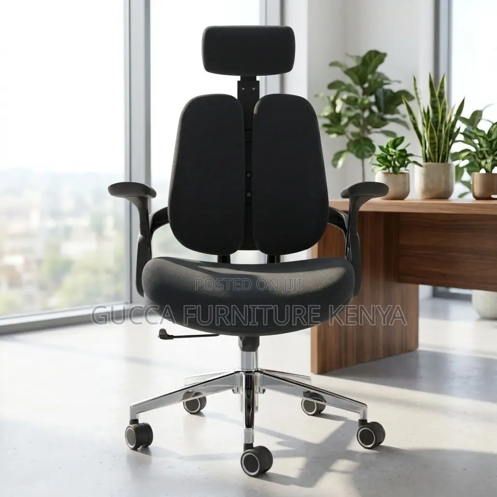 Dual Back Lumber Support Office Seat.
