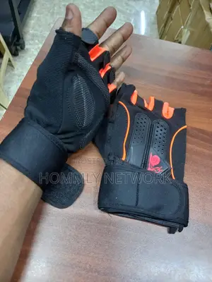 Workout Gym Gloves Pair Orange