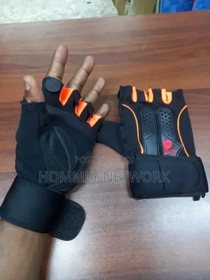 Workout Gym Gloves Pair Orange