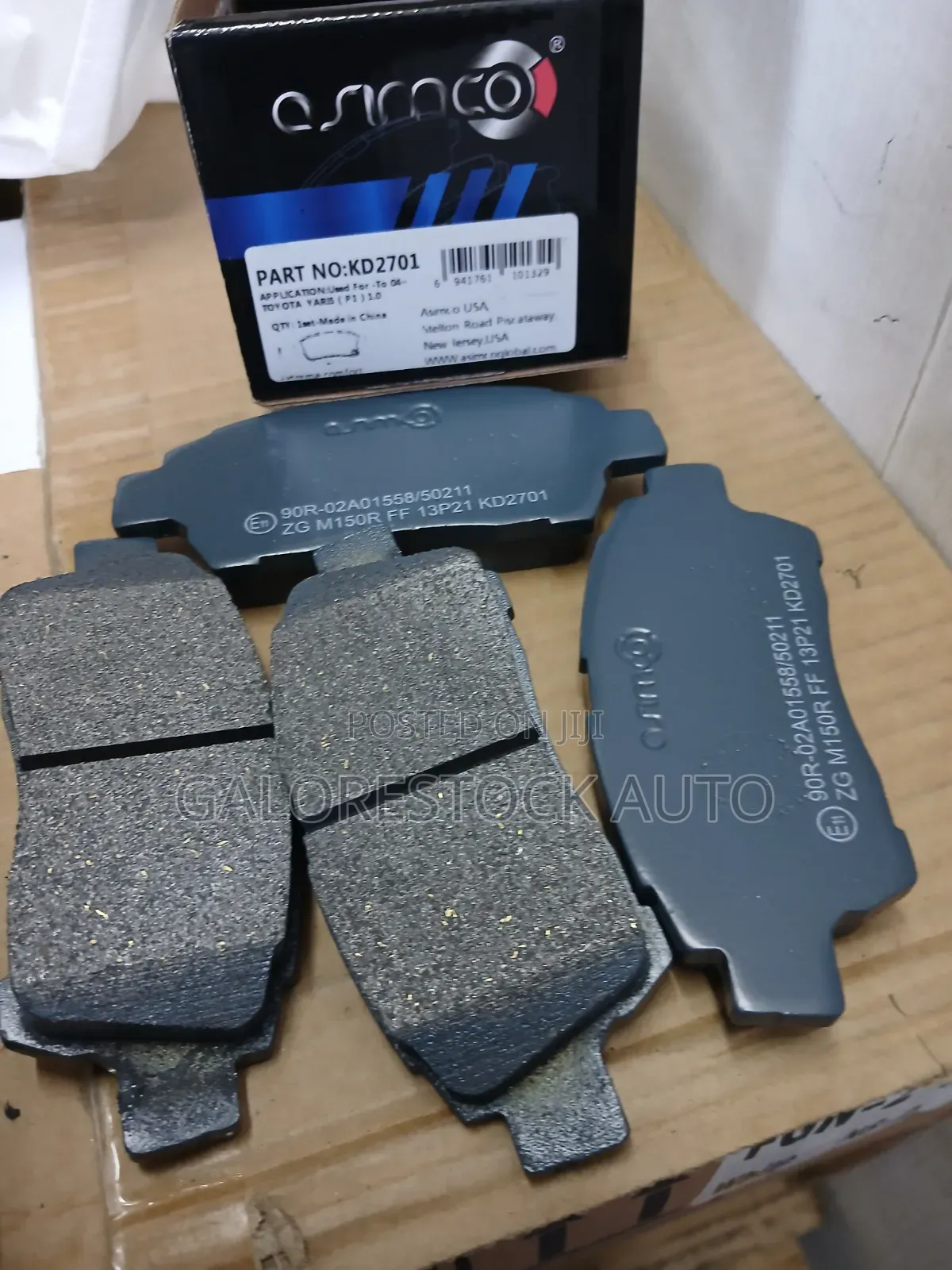 Kd 2701 Toyota Vitz,platz,probox,succeed Asimco Breakpads