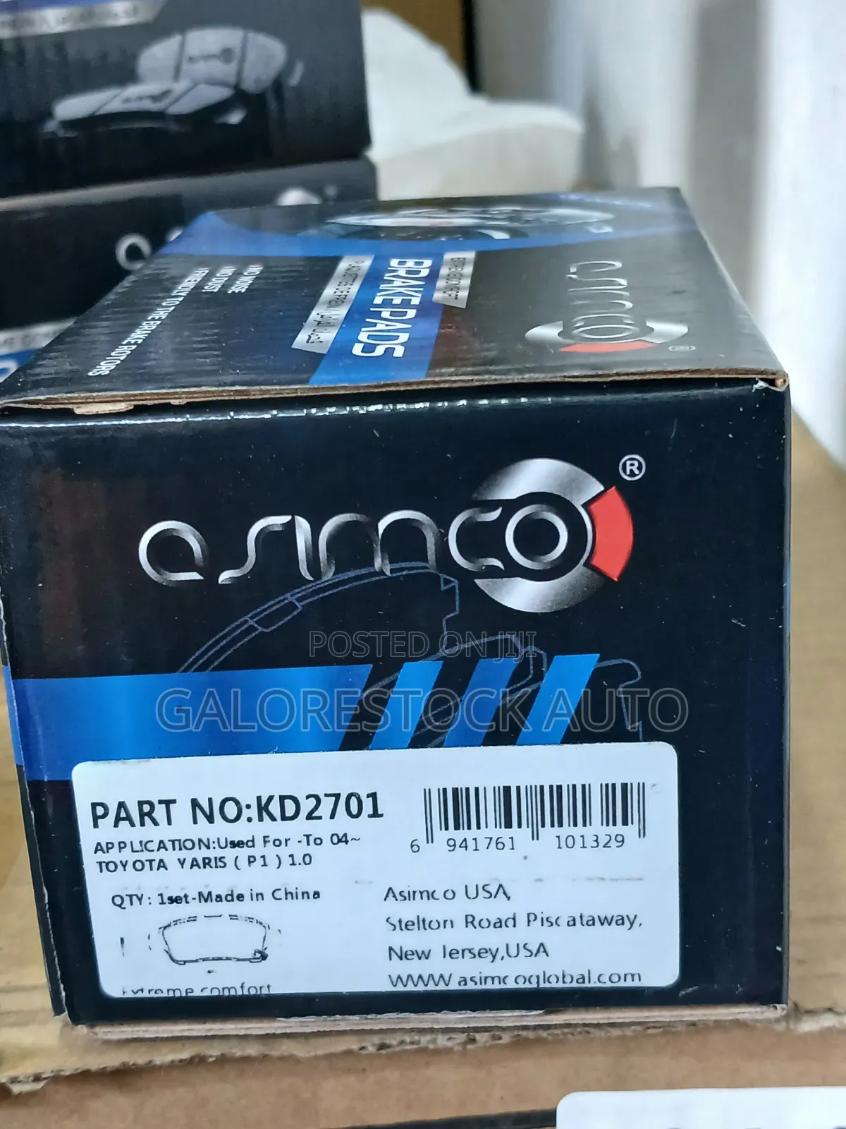Kd 2701 Toyota Vitz,platz,probox,succeed Asimco Breakpads