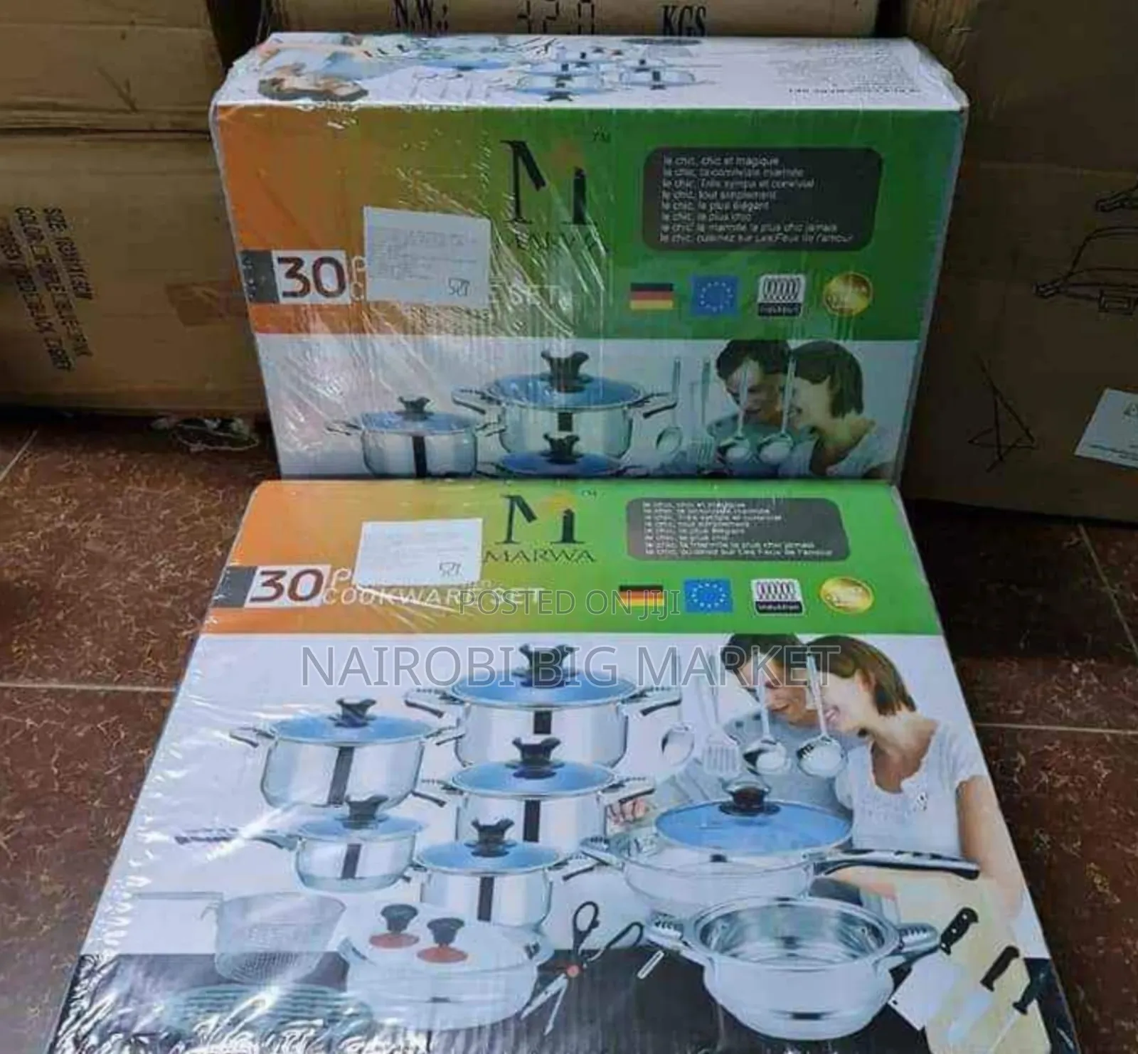 Marwa Germany 30Pcs Stainless Steel Cookware Set Induction Sufuria