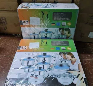Marwa Germany 30Pcs Stainless Steel Cookware Set Induction Sufuria