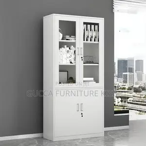 Office Cabinet; 2 Door Half Glass Filing Cabinet