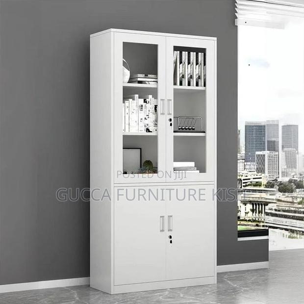 Office Cabinet; 2 Door Half Glass Filing Cabinet