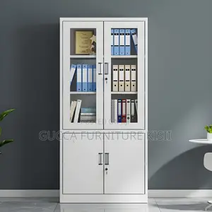 Office Cabinet; 2 Door Half Glass Filing Cabinet