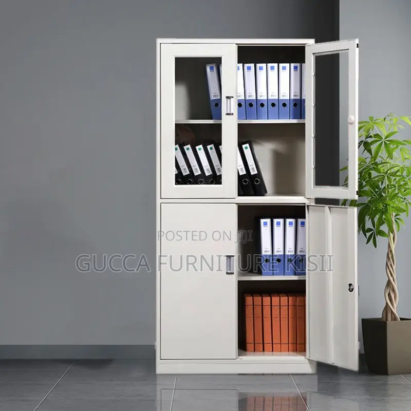 Office Cabinet; 2 Door Half Glass Filing Cabinet
