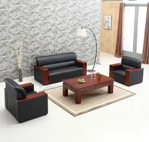 Office Furniture; 5-Seater Leather Office Sofa Set