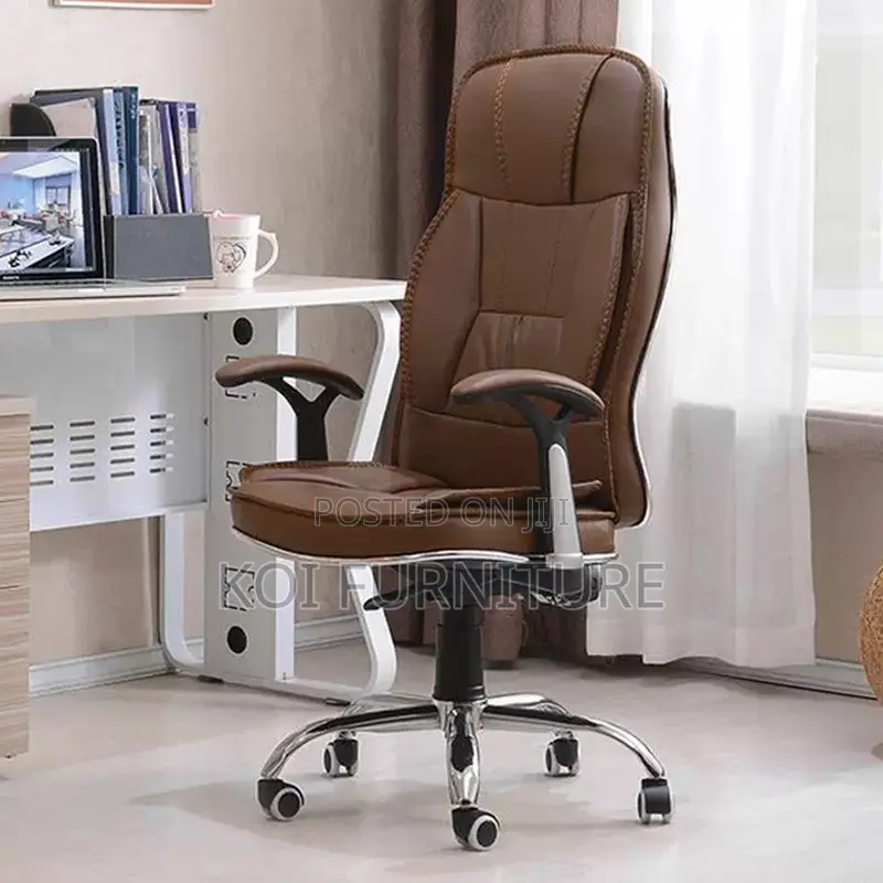 Office Chairs; Reclining Modern Leather Brown Office High Chairs