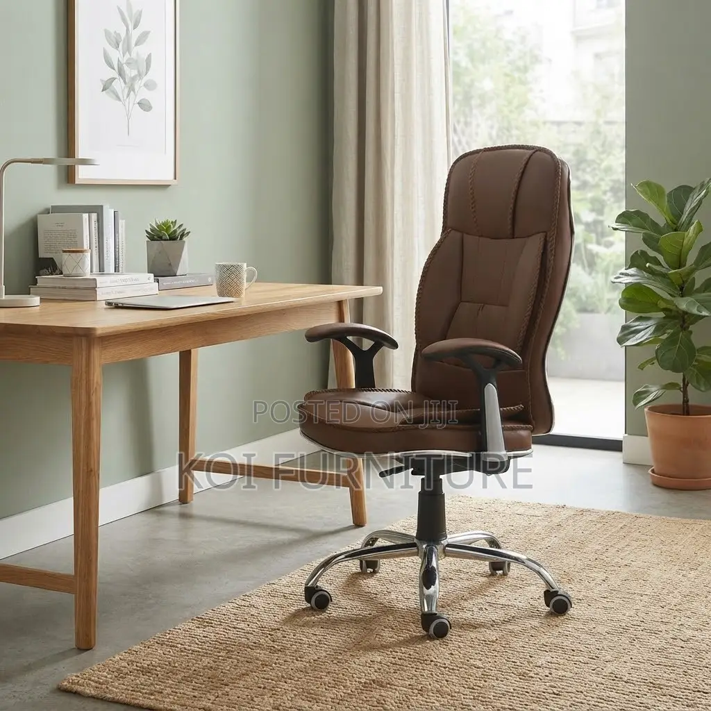 Office Chairs; Reclining Modern Leather Brown Office High Chairs
