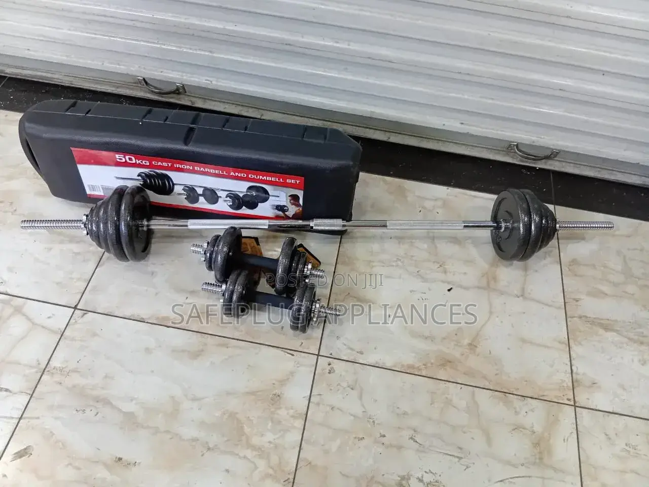 50 KGS Dumbells With Barbells and Free Gloves