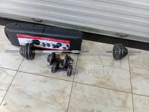50 KGS Dumbells With Barbells and Free Gloves