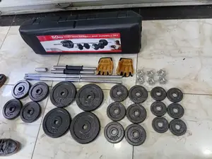 50 KGS Dumbells With Barbells and Free Gloves