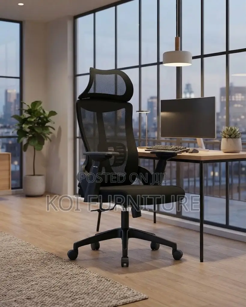 Office Chairs; Lama High Back Fabric Orthopedic Executive Chairs
