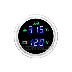 Car Digital Temperature Gauge With Voltage Display for 12-24v
