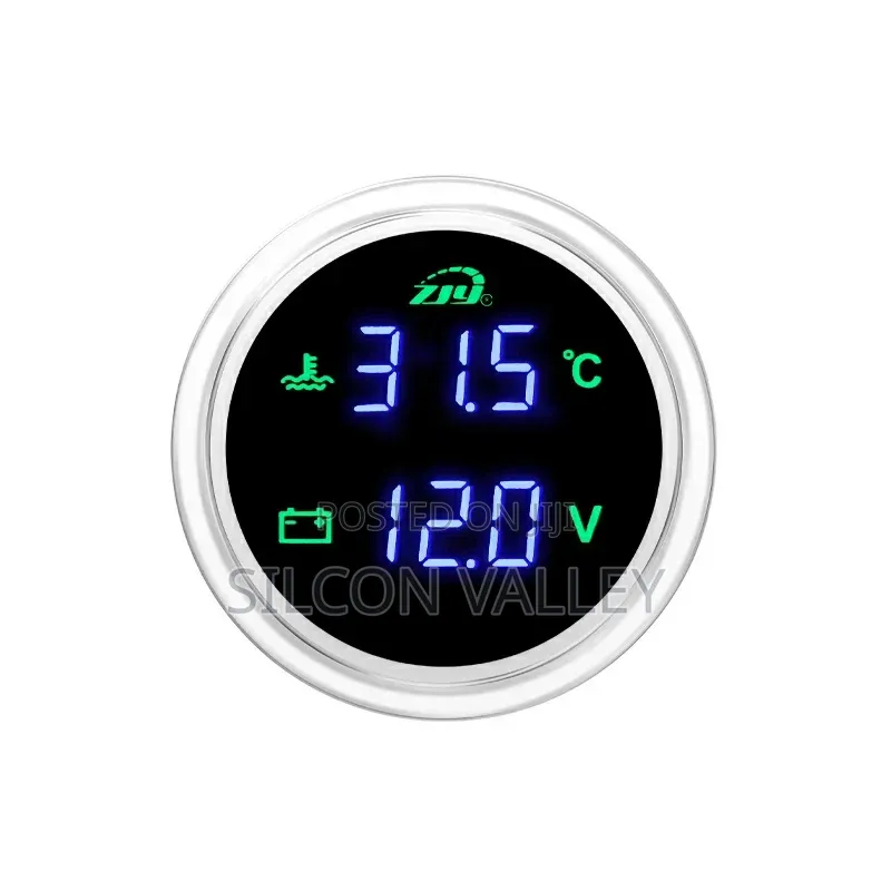 Car Digital Temperature Gauge With Voltage Display for 12-24v