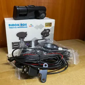 2.7-Inch Touch Screen Car DVR With Night Vision 3 Channel Dash Cam