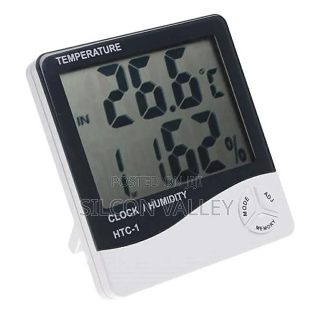 Hygrometer and Temperature With Clock Htc1 - thumbnail 4