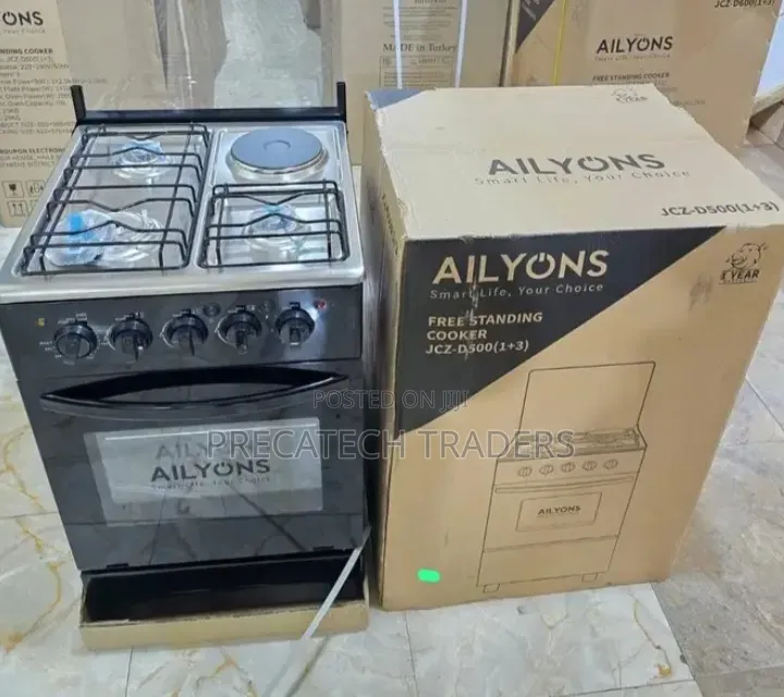Ailyons 3+1 Standing Cooker 50×55 – Gas Electric