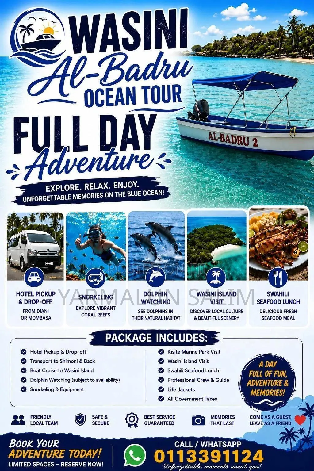Wasini Al-Badru Ocean Tour