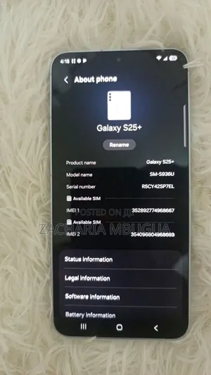 Samsung Galaxy S25+ 256 GB Silver
