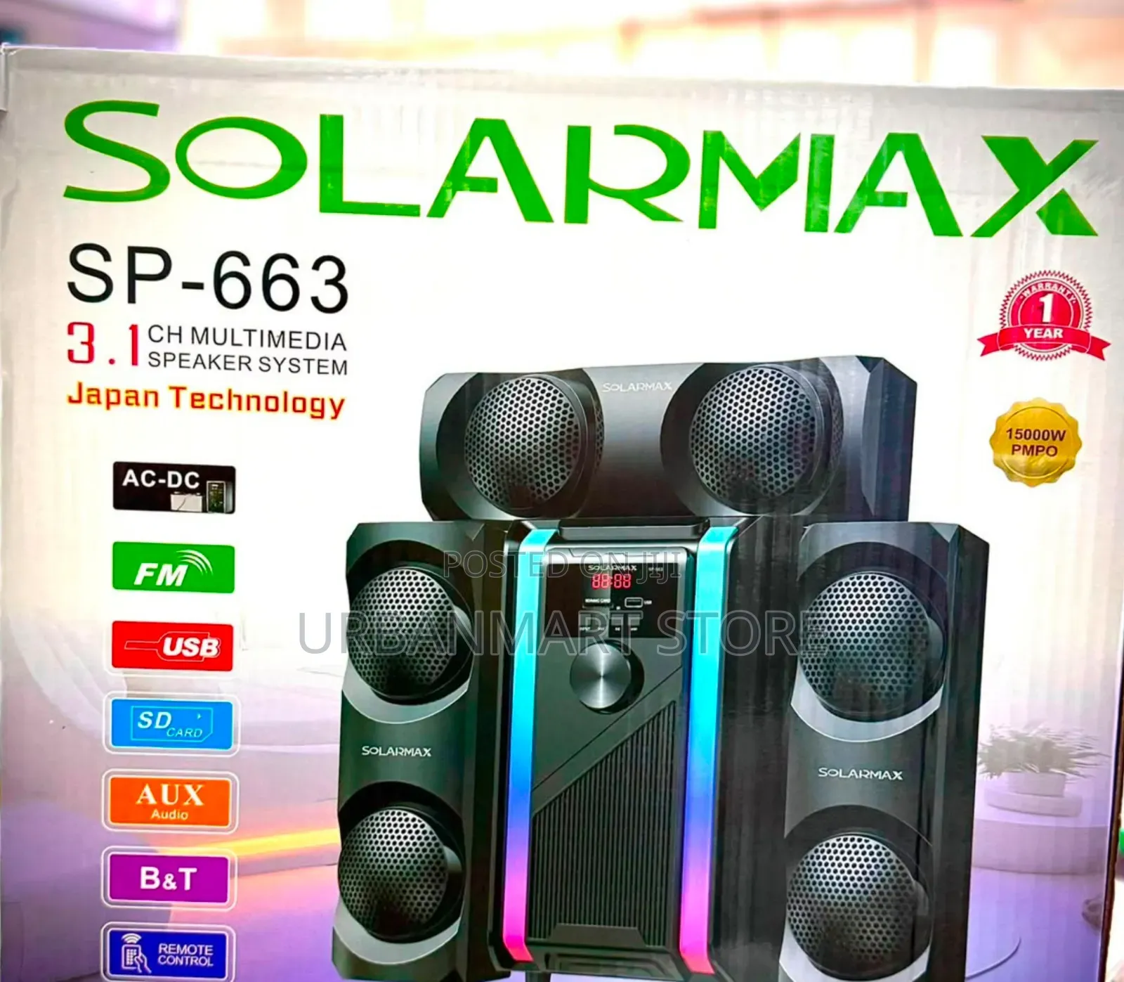 Solarmax SP-663 3.1 Channel Multimedia Speaker System