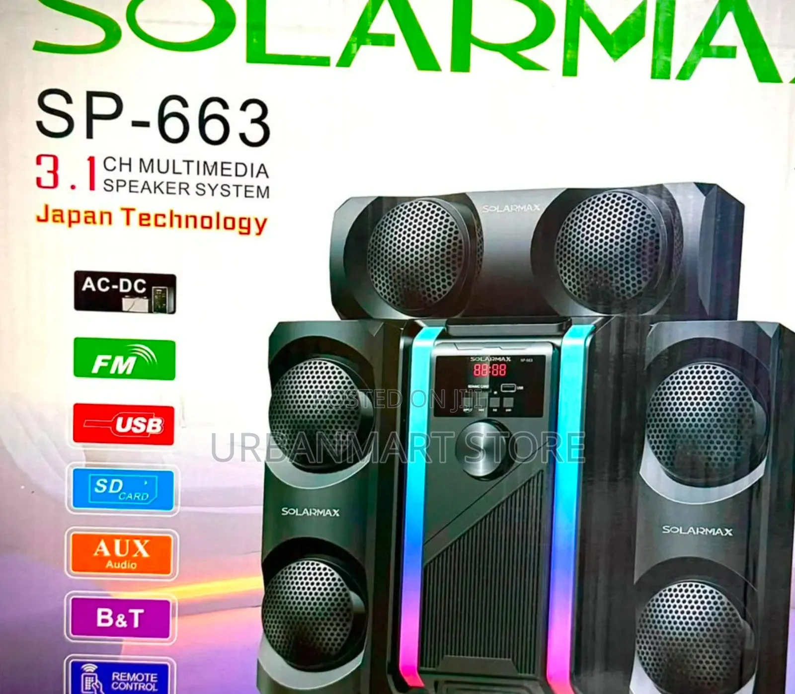 Solarmax SP-663 3.1 Channel Subwoofer Speaker