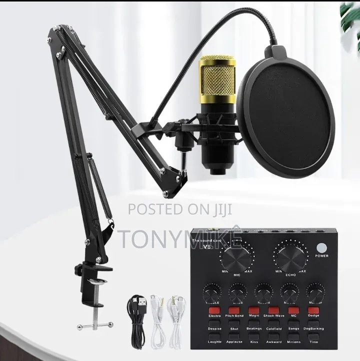 BM 800 Mic + V8 Soundcard Complete Setup