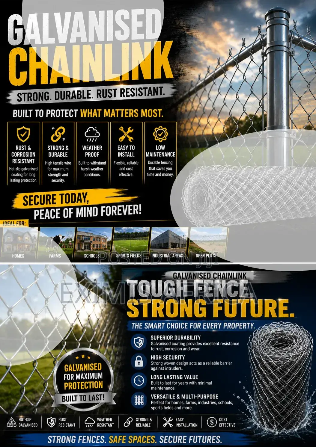 6ft Low Gauge Chainlink 50X50mm