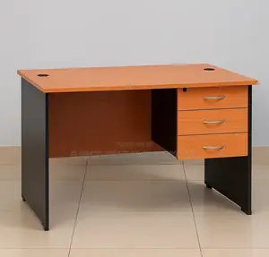 Study Desk; 0.9 M Lockable 3 Drawer Generic Home Office Study Desk