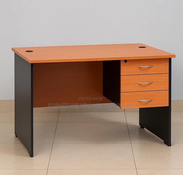 Study Desk; 0.9 M Lockable 3 Drawer Generic Home Office Study Desk - thumbnail 5