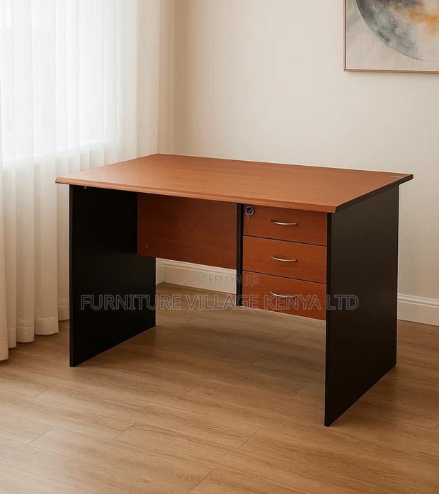 Study Desk; 0.9 M Lockable 3 Drawer Generic Home Office Study Desk - thumbnail 9