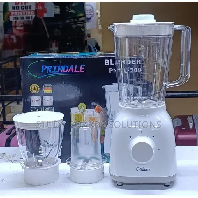 Primdale 3 in 1 Blender 1.6L 800W, Electric Kitchen Blender