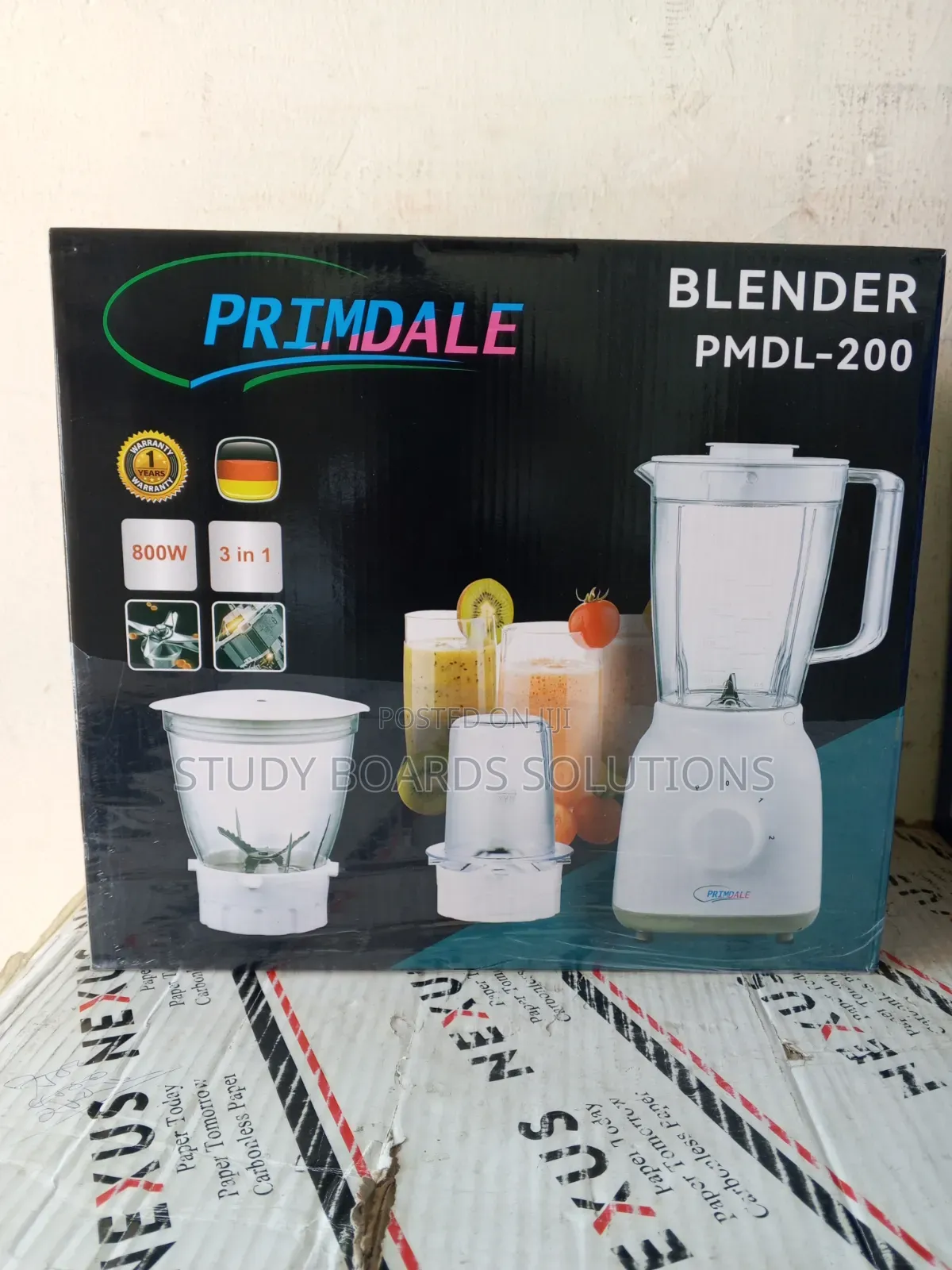 Primdale 3 in 1 Blender 1.6L 800W, Electric Kitchen Blender