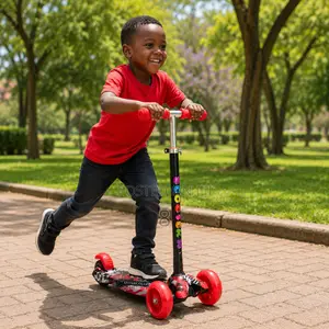 Kids 3 Wheel Kick Scooter With Adjustable Handle