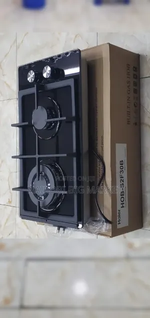Haier Glass Inbuilt 2 Burner With Work Burner Hob Cooker
