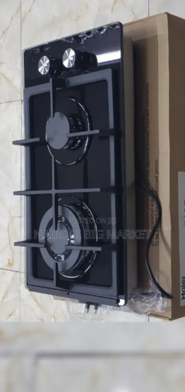 Haier Glass Inbuilt 2 Burner With Work Burner Hob Cooker